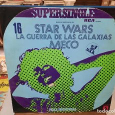 Discos de vinilo: MECO - MÚSICA INSPIRADA EN STAR WARS (LA GUERRA DE LAS GALAXIAS) - SUPERSINGLE. Lote 340931068