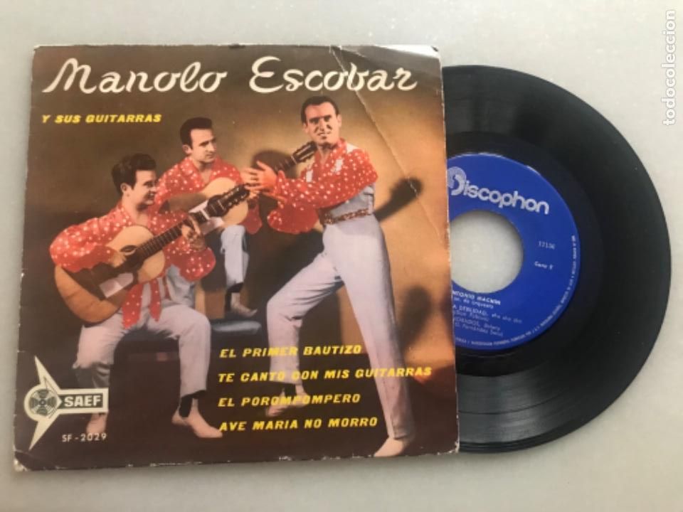 Discos de vinilo: Single Manolo escobar y sus guitarras, Saef. 1961 - Foto 1
