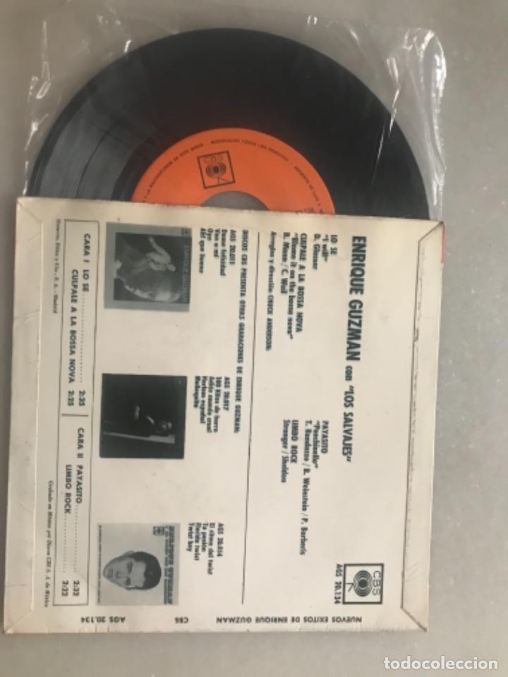Discos de vinilo: Single Enrique Guzman. Nuevos &eacute;xitos 1965 - Foto 2