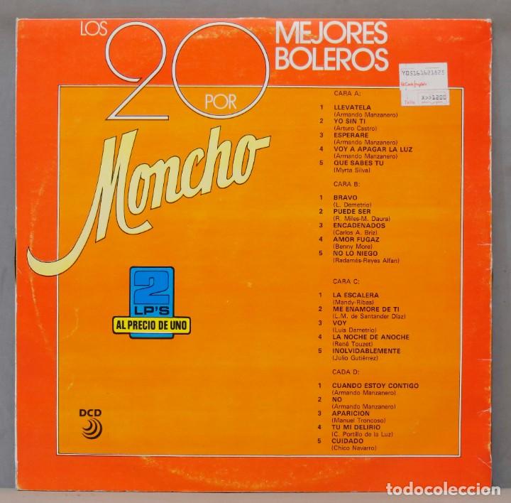 Discos de vinilo: 2 LP. MONCHO. LOS 20 MEJORES BOLEROS - Foto 2
