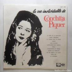 Discos de vinilo: LP - LA INOLVIDABLE VOZ DE CONCHITA PIQUER - VOL. 1 - EMI - 1966. Lote 341009958
