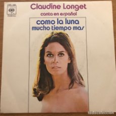 Discos de vinilo: CLAUDINE LONGET CANTA EN ESPAÑOL COMO LA LUNA SINGLE DISCO EXC+++. Lote 341056423