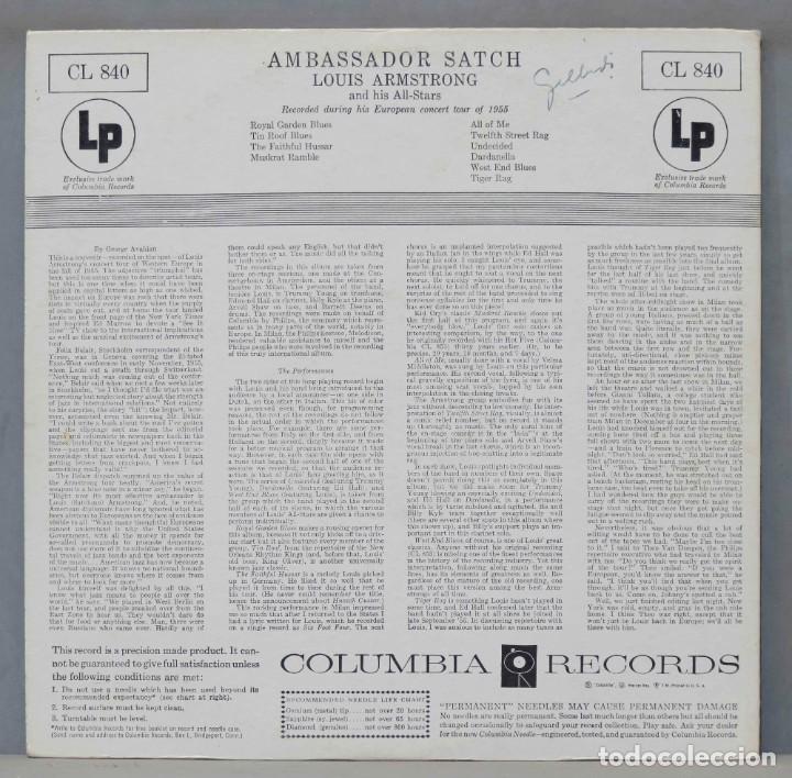  LOUIS ARMSTRONG Ambassador Satch, Columbia CL 840