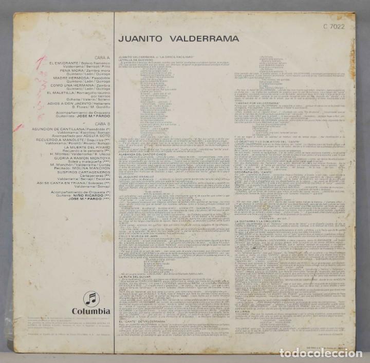 Discos de vinilo: LP. JUANITO VALDERRAMA - Foto 2