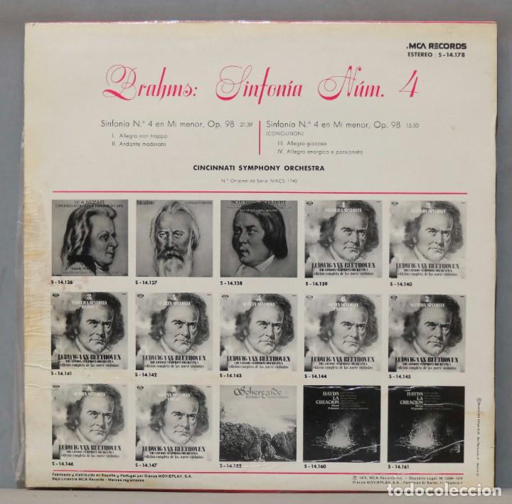 Discos de vinilo: LP. BRAHMS. SINFONIA N 4 OP 98 - Foto 2