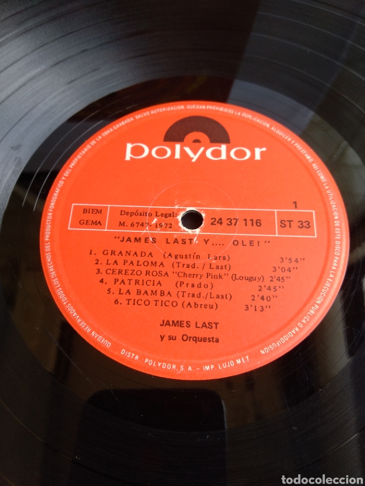 Discos de vinilo: *JAMES LAST. Y OLE. SPAIN. POLYDOR.1972 - Foto 6