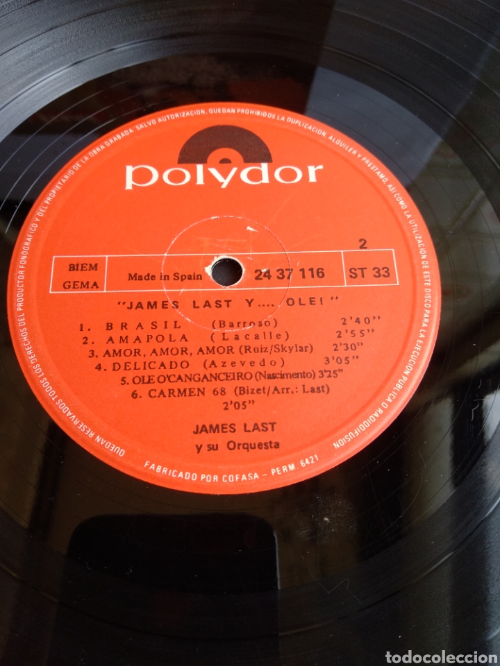 Discos de vinilo: *JAMES LAST. Y OLE. SPAIN. POLYDOR.1972 - Foto 7