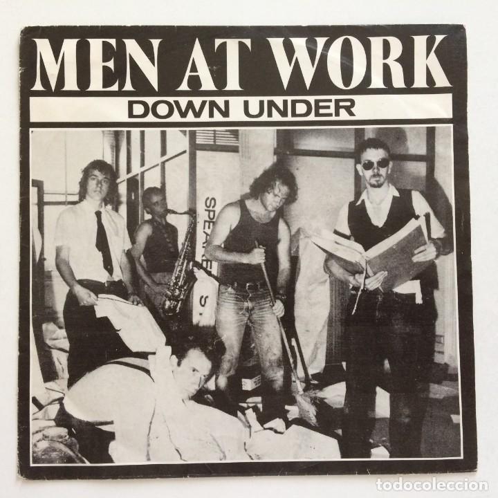 Discos de vinilo: Men At Work &lrm;&ndash; Down Under / Helpless Automaton , Holanda 1982 CBS - Foto 1