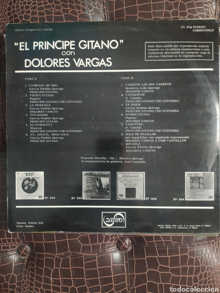 Discos de vinilo: Pr&iacute;ncipe Gitano/Dolores Vargas LP - Foto 2