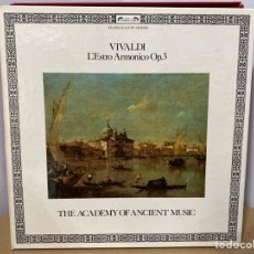 Discos de vinilo: VIVALDI - THE ACADEMY OF ANCIENT MUSIC ‎– L'ESTRO ARMONICO 12 CONCERTOS, OP. 3 (2XLP, CAJA). Lote 341278173