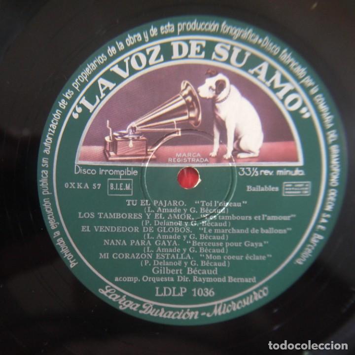 Discos de vinilo: GILBERT BECAUD - TU EL PAJARO - LP 10 - LDLP 1036 - Foto 3