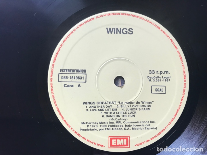 Discos de vinilo: Wing. Greatest - Foto 3