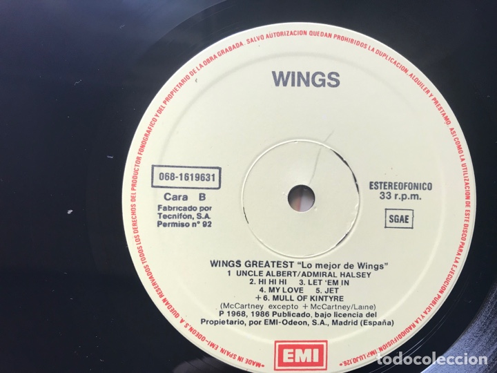Discos de vinilo: Wing. Greatest - Foto 4