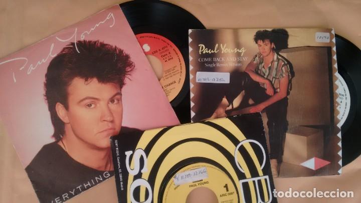 Discos de vinilo: LOTEN DE 3 SINGLES (VINILO) DE PAUL YOUNG) - Foto 1