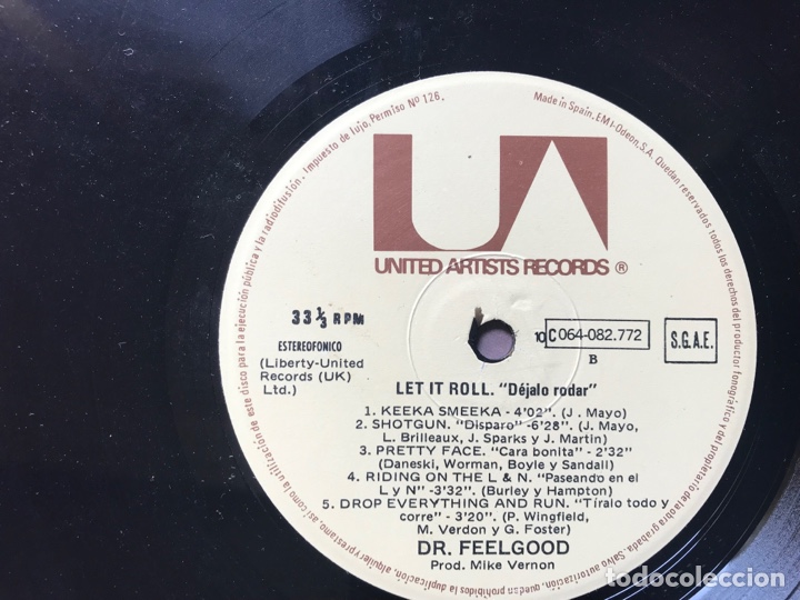 Discos de vinilo: Dr. Feelgood. Let it Roll - Foto 4