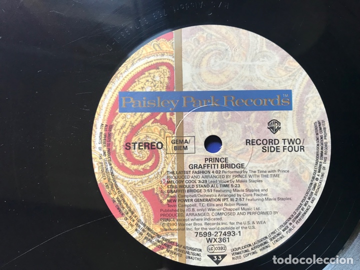 Discos de vinilo: Prince. Grafitti Bridge - Foto 7