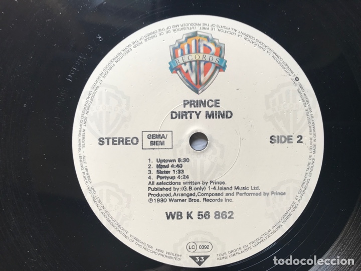Discos de vinilo: Prince. Dirty mind - Foto 6