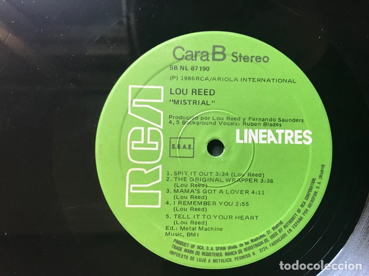 Discos de vinilo: Lou Reed. Mistrial - Foto 3