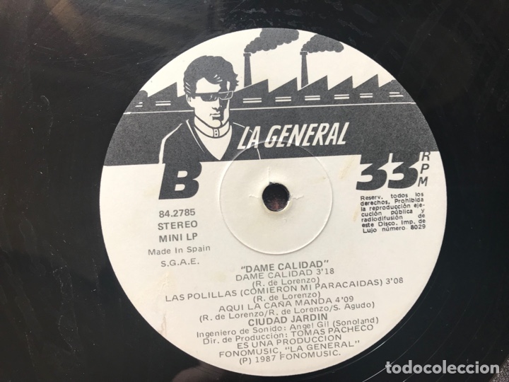 Discos de vinilo: Ciudad jard&iacute;n. Dame calidad - Foto 4