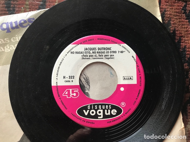 Discos de vinilo: Jacques Dutronc. Son las cinco, Par&iacute;s se despierta. - Foto 4