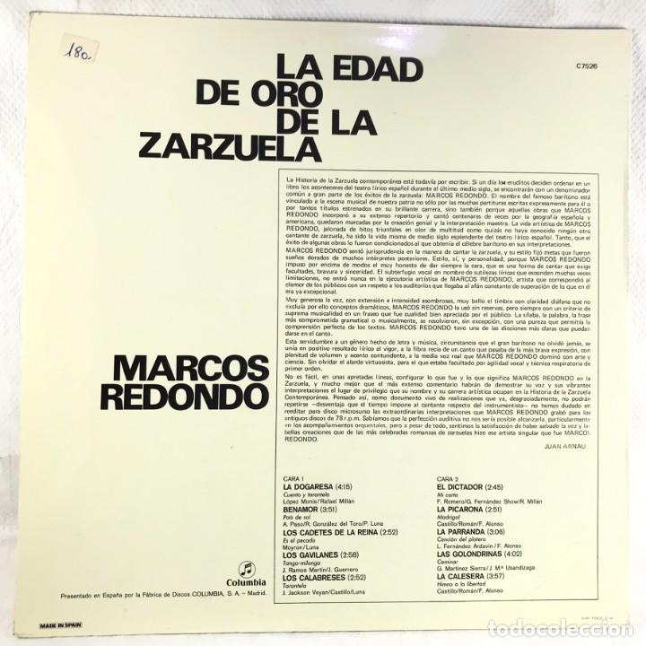 Discos de vinilo: Marcos Redondo &ndash; La Edad De Oro De La Zarzuela - - Foto 2