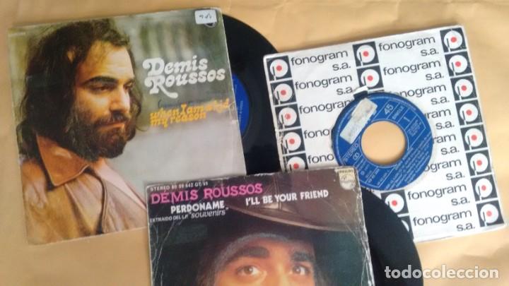 Discos de vinilo: LOTE DE 3 SINGLES (VINILO) DE DEMIS ROUSSOS - Foto 1