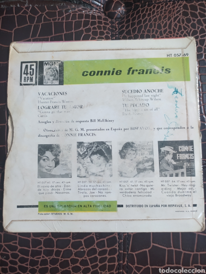 Discos de vinilo: Single EP Connie Francis - Foto 2