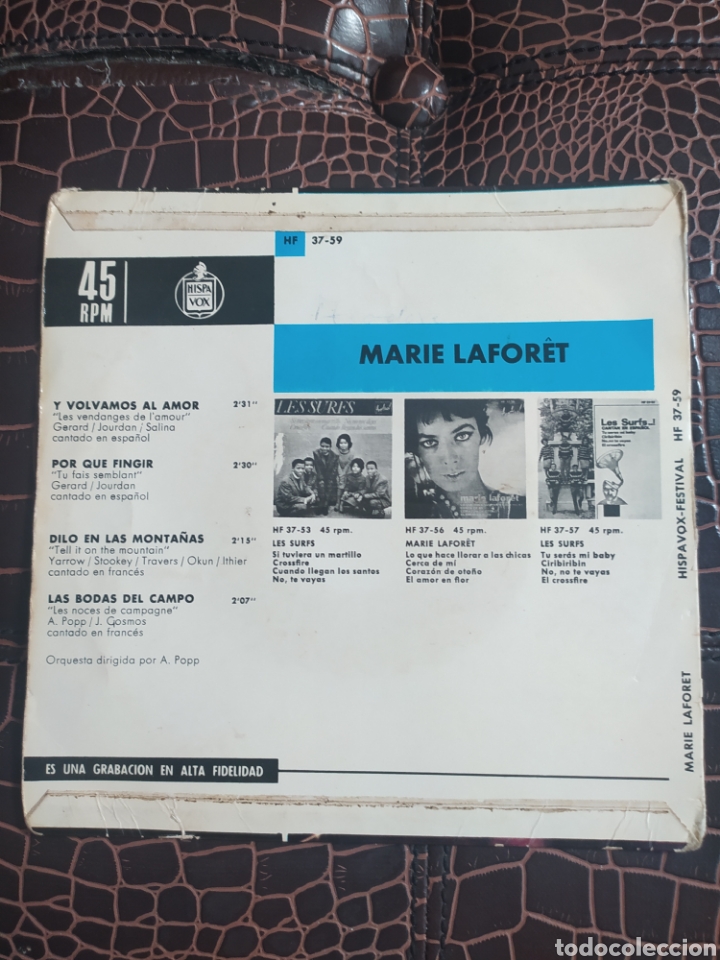 Discos de vinilo: Single EP Marie Laforet - Foto 2