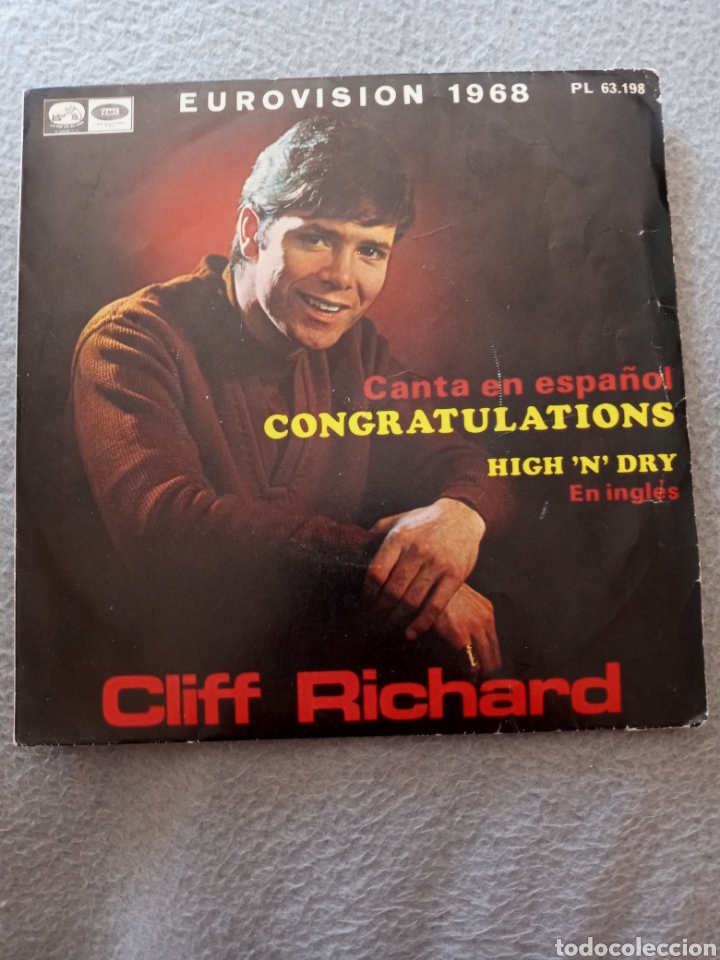 Discos de vinilo: Cliff Richard.congratulations.disco vinilo single - Foto 1