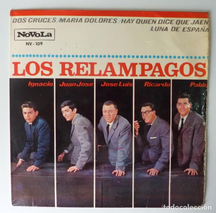 Discos de vinilo: LOS RELAMPAGOS // DOS CRUCES+3 // 1965 // EP - Foto 1