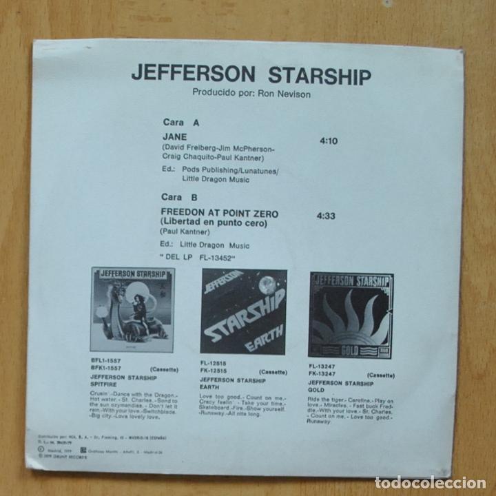 Discos de vinilo: JEFFERSON STARSHIP - JANE / FREEDOM AT POINT ZERO - SINGLE - Foto 2