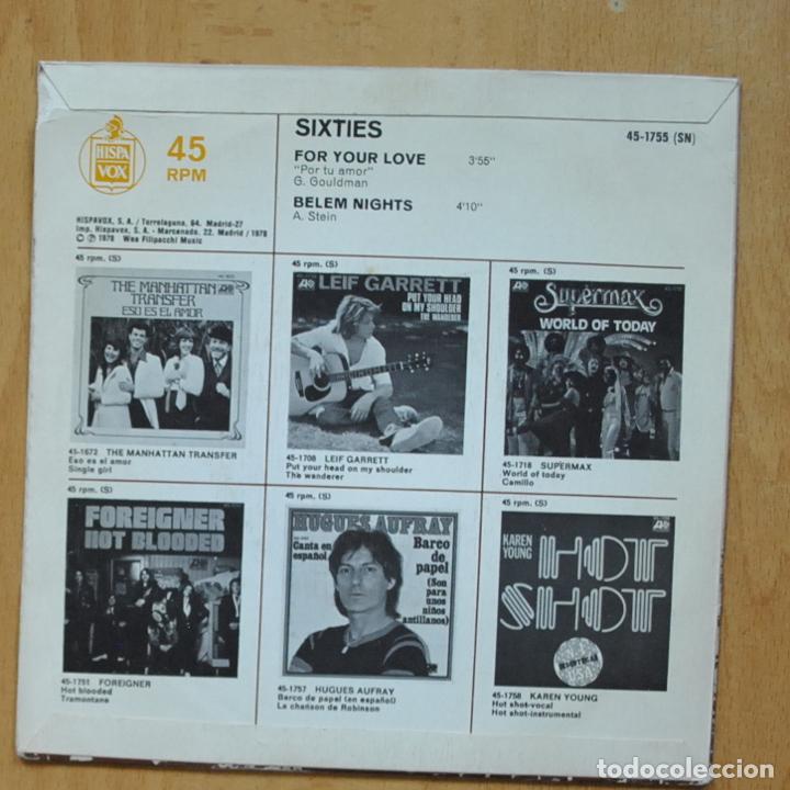 Discos de vinilo: SITIES - FOR YOUR LOVE - SINGLE - Foto 2