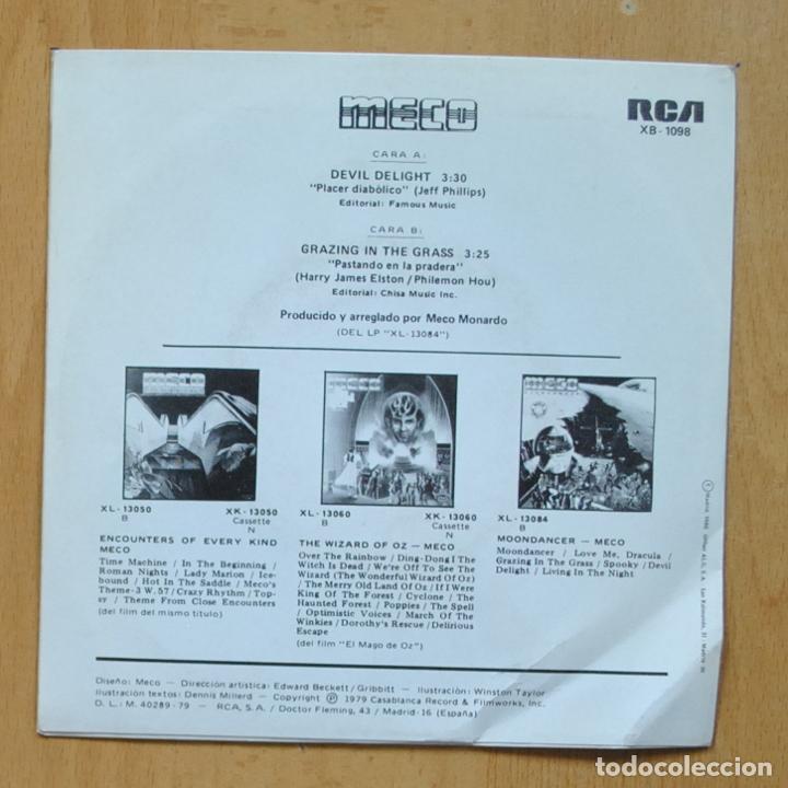Discos de vinilo: MECO - DEVIL DELIGHT - SINGLE - Foto 2