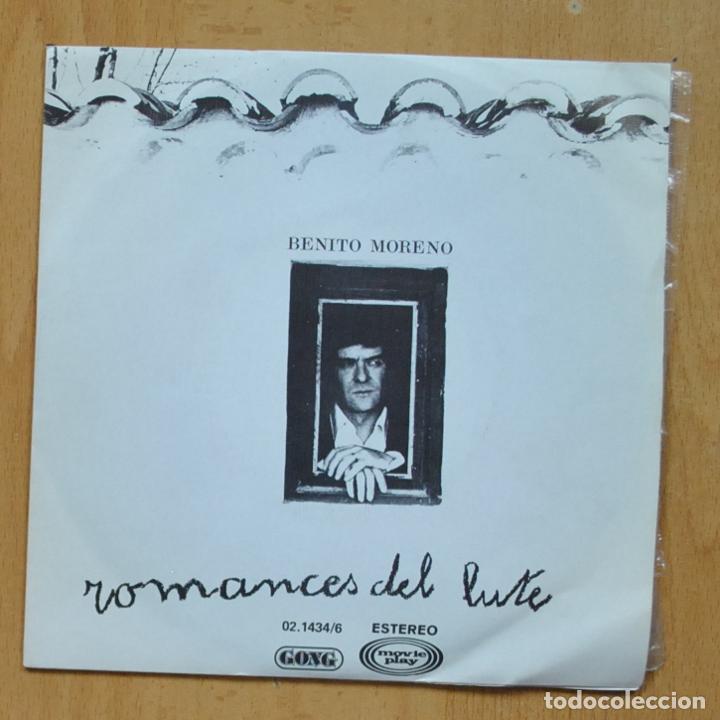 Discos de vinilo: BENITO MORENO - ROMANCES DEL LUTE - SINGLE - Foto 1