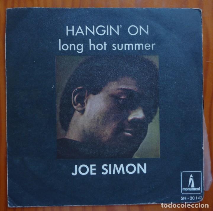Discos de vinilo: JOE SIMON / HANGIN ON / 1968 / SINGLE - Foto 1