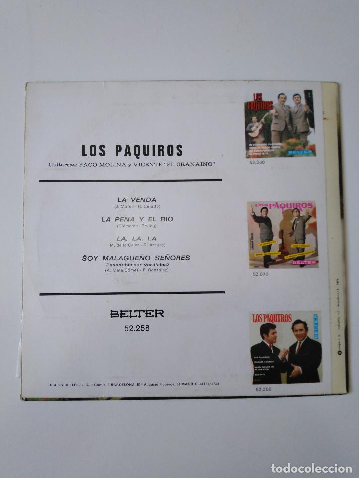 Discos de vinilo: Single Los Paquiros - Foto 2