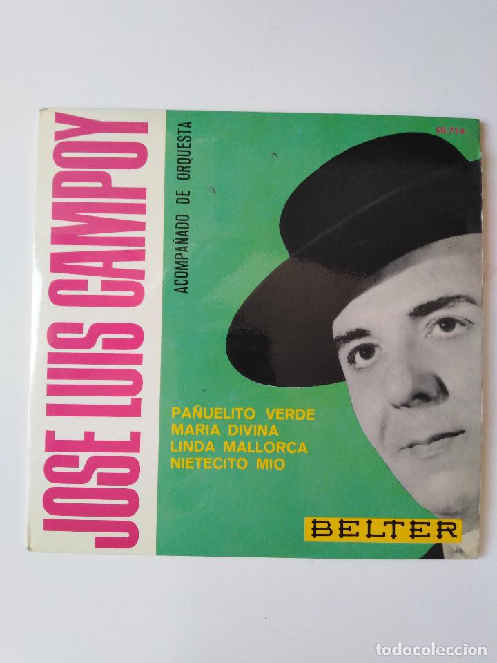 Discos de vinilo: Single Jose Luis Campoy acompa&ntilde;ado de Orquesta - Foto 1