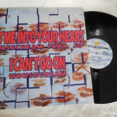 Discos de vinilo: ANTIGUO VINILO / OLD VINYL: HOUSECREAM FEAT. JO'. GET ME INTO YOUR HEART / I CAN´T GO ON, 12” MAXI