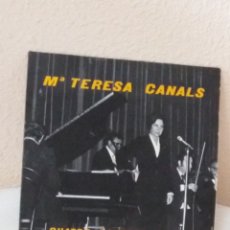 Discos de vinilo: VINILO SINGLE M TERESA CANALS QUATRE CANSONS D'AVUI. Lote 341803248