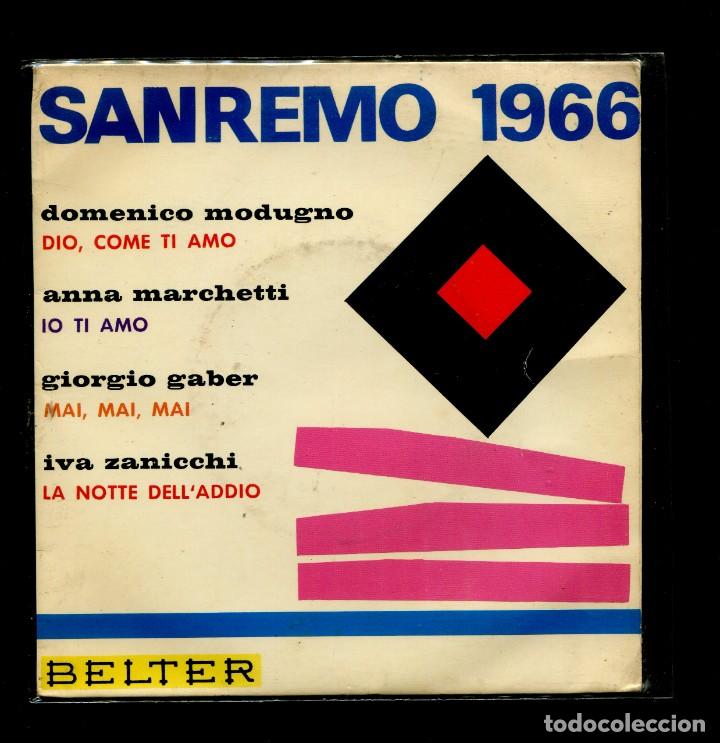 Discos de vinilo: San remo 1966. belter ep.1966 - Foto 1