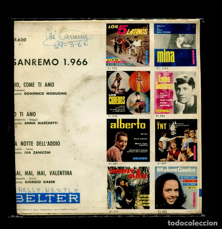 Discos de vinilo: San remo 1966. belter ep.1966 - Foto 2