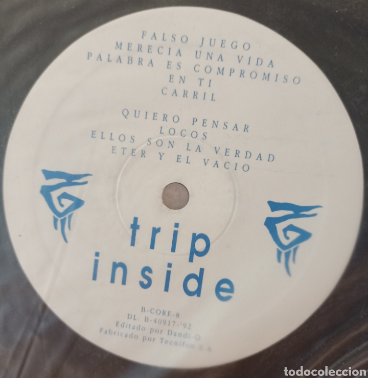 Discos de vinilo: LP Vinilo - Trip Inside - Trip Inside - 1992 BCore - Spain - Hardcore - Foto 5