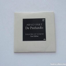 Discos de vinilo: ARVO PART DE PROFUNDIS - THEATRE OF VOICES PAUL HILIER. Lote 341839838