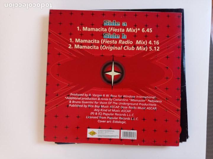 Discos de vinilo: Fulano de tal-mamacita. Maxi - Foto 2