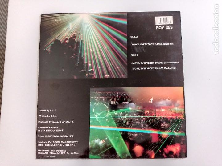 Discos de vinilo: KLJ-move,everybody dance.maxi espa&ntilde;a - Foto 2