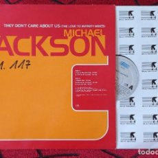 Discos de vinilo: MICHAEL JACKSON THEY DON'T CARE ABOUT US (THE LOVE TO INFINITY MIXES) MAXI SINGLE VINILO PROMOCIONAL. Lote 341971898