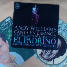 Discos de vinilo: LOTE DE 3 SINGLES (VINILO) DE ANDY WILLIAMS