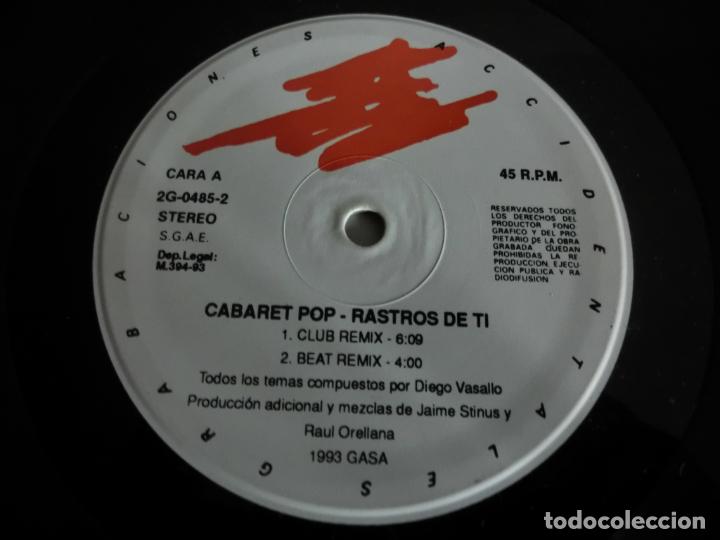 Discos de vinilo: CABARET POP - RASTROS DE TI - Foto 3