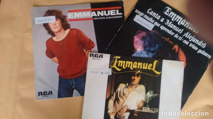 Discos de vinilo: LOTE DE 3 SINGLES (VINILO) DE EMMANUEL - Foto 1