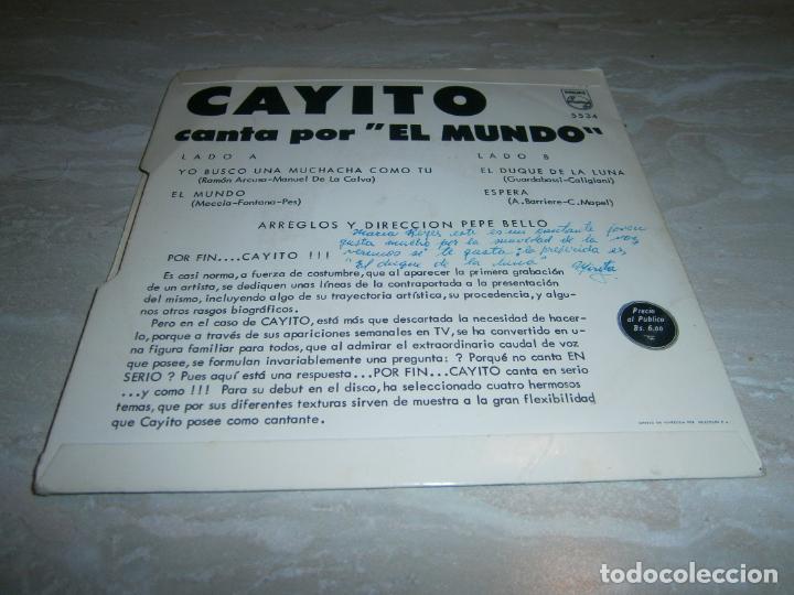 Discos de vinilo: ANTIGUO SINGLE - CAYITO - DP1 - Foto 2